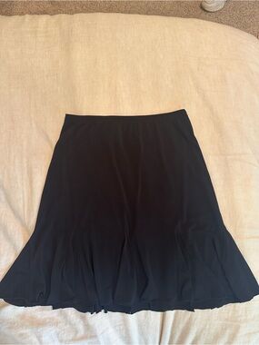 Y2K Briggs New York Black A-Line Flared Skirt